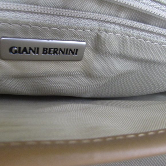 GIANI BERNINI WOMEN'S GENUINE LEATHER TAN TOTE SHOULDER BAG! - Picture 7 of 9
